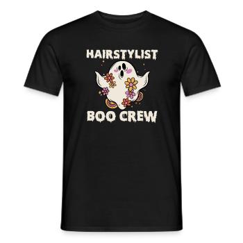 Hairstylist Boo Crew Halloween Kostüm - Männer T-Shirt - Schwarz - Vorne - AI Model Male 178 light (178cm)