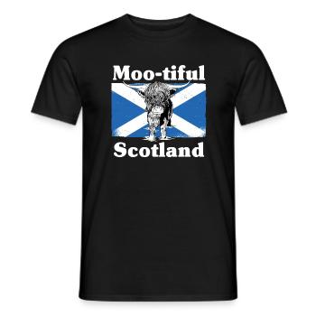 Moo-tiful - Ecosse - T-shirt homme - noir - Devant - AI Model Male 178 light (178cm)