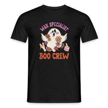 Wax Specialist Boo Crew Spooky Ghost Halloween - Men's T-Shirt - black - Front - AI Model Male 178 light (178cm)