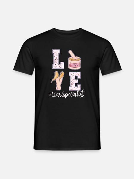 Waxing Spezialist Valentinstag - Männer T-Shirt - Schwarz