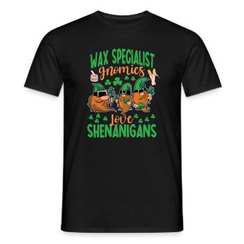 Wax Specialist Shenanigan's St. Patrick's Day - Men's T-Shirt - black - Front - AI Model Male 178 light (178cm)