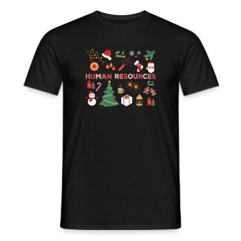 Human Resources Weihnachtskostüm - Männer T-Shirt - Schwarz - Vorne - AI Model Male 178 light (178cm)