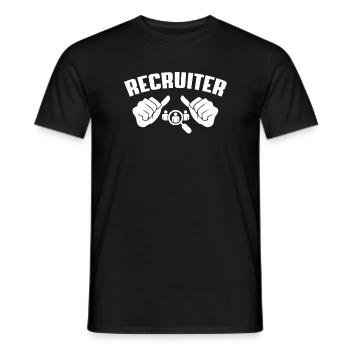 Recruiter - Men's T-Shirt - black - Front - AI Model Male 178 light (178cm)