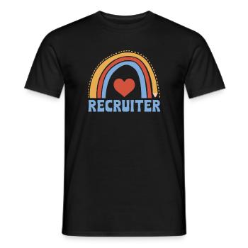 Recruiter Boho Rainbow Costume - Men's T-Shirt - black - Front - AI Model Male 178 light (178cm)
