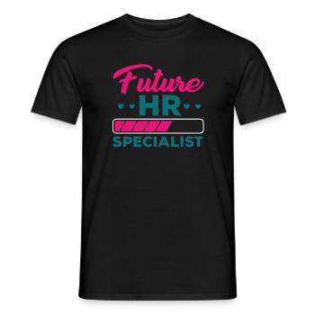 Conception drôle de spécialiste des ressources humaines du futur - T-shirt homme - noir - Devant - AI Model Male 178 light (178cm)