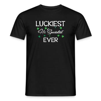 Le spécialiste des ressources humaines le plus heureux de tous les temps - T-shirt homme - noir - Devant - AI Model Male 178 light (178cm)