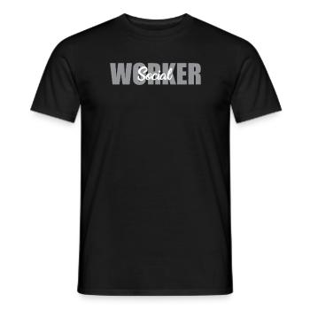Travailleur social - T-shirt homme - noir - Devant - AI Model Male 178 light (178cm)