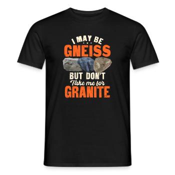 Lustiger Gesteinssammler Gneis Gestein - Männer T-Shirt - Schwarz - Vorne - AI Model Male 178 light (178cm)