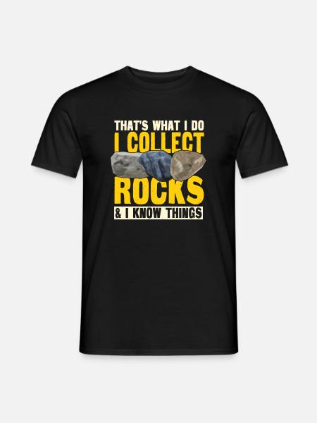 Funny Rock Collector Gift - Men's T-Shirt - black