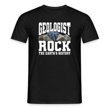 Drôle de géologue Vêtements Géologie - T-shirt homme - noir - Devant - AI Model Male 178 light (178cm)