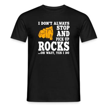 Collecteur de roches - T-shirt homme - noir - Devant - AI Model Male 178 light (178cm)