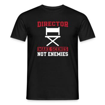 Lustiger Filmregisseur Spruch - Männer T-Shirt - Schwarz - Vorne - AI Model Male 178 light (178cm)