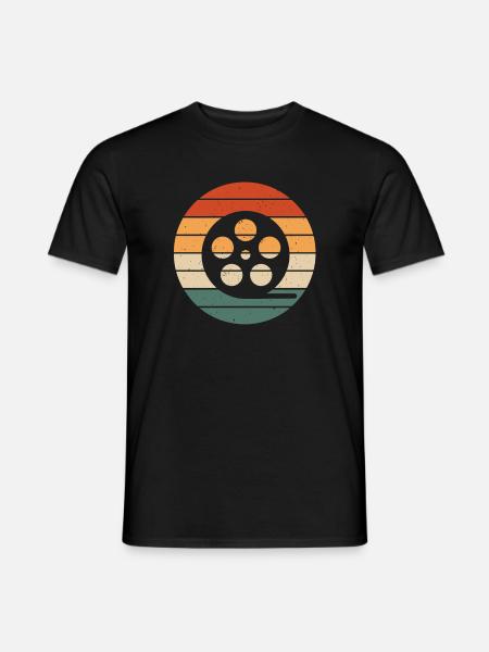 Retro Film Reel Motif - Men's T-Shirt - black