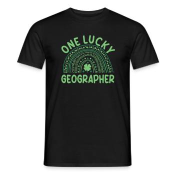 Geographer St. Patrick's Day Costume - Men's T-Shirt - black - Front - AI Model Male 178 light (178cm)
