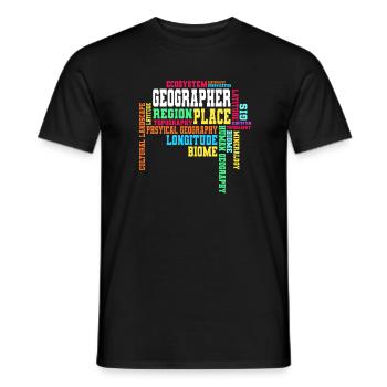 Geographie - Männer T-Shirt - Schwarz - Vorne - AI Model Male 178 light (178cm)