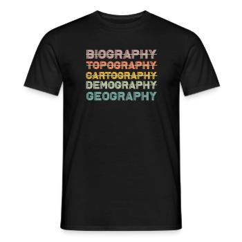 Geographie - Männer T-Shirt - Schwarz - Vorne - AI Model Male 178 light (178cm)