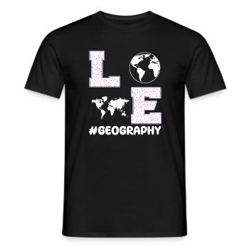 Liebe Geografie - Männer T-Shirt - Schwarz - Vorne - AI Model Male 178 light (178cm)
