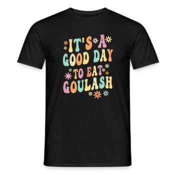 Hungarian goulash lover shirt - Men's T-Shirt - black - Front - AI Model Male 178 light (178cm)