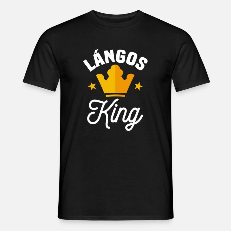 Langos King - Männer T-Shirt - Schwarz