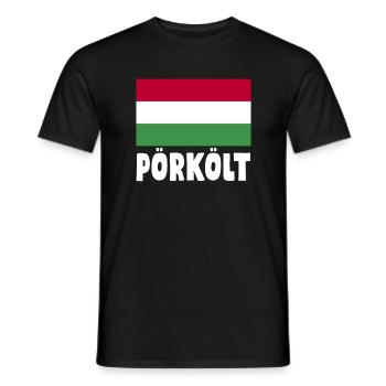 Pörkölt - Men's T-Shirt - black - Front - AI Model Male 178 light (178cm)