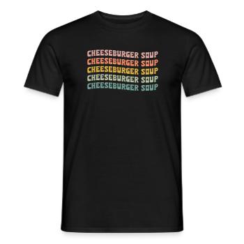 ameriCheeseburger-suppe - Männer T-Shirt - Schwarz - Vorne - AI Model Male 178 light (178cm)