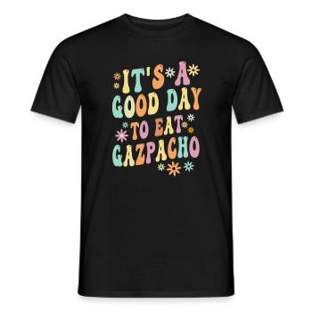 Lustiger Gazpacho Spruch - Männer T-Shirt - Schwarz - Vorne - AI Model Male 178 light (178cm)
