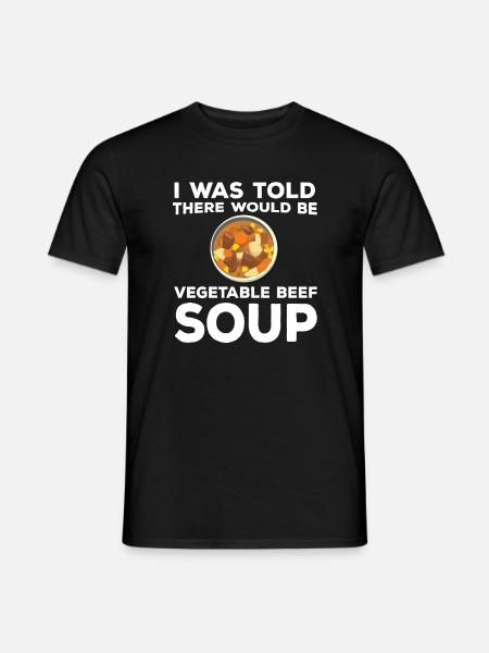 Vegetable soup with beef - Men's T-Shirt - black