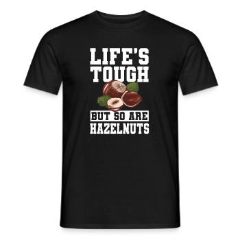 Funny Hazelnut Gift - Men's T-Shirt - black - Front - AI Model Male 178 light (178cm)