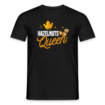 Haselnuss Königin - Männer T-Shirt - Schwarz - Vorne - AI Model Male 178 light (178cm)