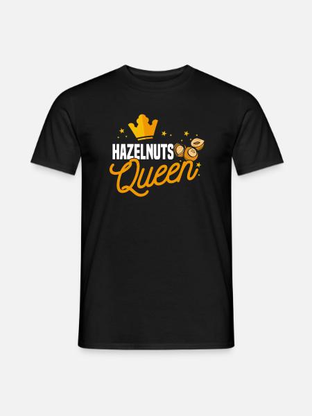 Haselnuss Königin - Männer T-Shirt - Schwarz