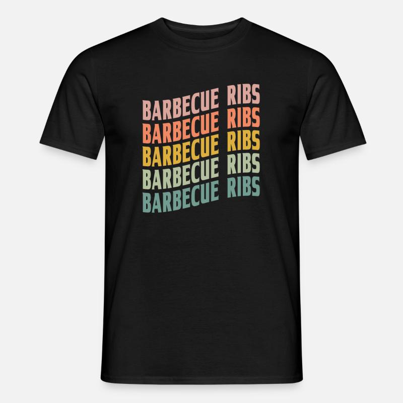 Barbecue Rippchen Schrift - Männer T-Shirt - Schwarz