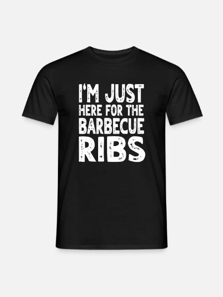 Funny Barbecue Ribs Saying - Men's T-Shirt - black