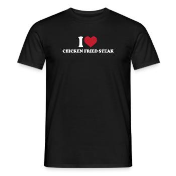 I Love Chicken Fried Steak - Men's T-Shirt - black - Front - AI Model Male 178 light (178cm)