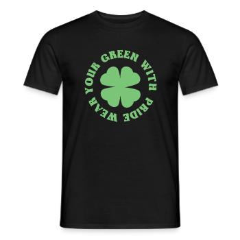 Tragen Sie Ihr Grün Mit Stolz - Männer T-Shirt - Schwarz - Vorne - AI Model Male 178 light (178cm)