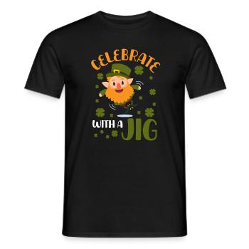 Celebrate with a dance - Men's T-Shirt - black - Front - AI Model Male 178 light (178cm)