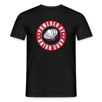 Powered By Onion Soup - Männer T-Shirt - Schwarz - Vorne - AI Model Male 178 light (178cm)