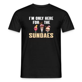 Lustige Eisbecher Geschenkidee - Männer T-Shirt - Schwarz - Vorne - AI Model Male 178 light (178cm)