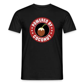 Powered by coconut - Men's T-Shirt - black - Front - AI Model Male 178 light (178cm)