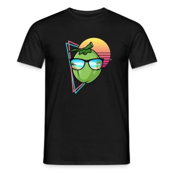 Retro Coconut Design - Men's T-Shirt - black - Front - AI Model Male 178 light (178cm)