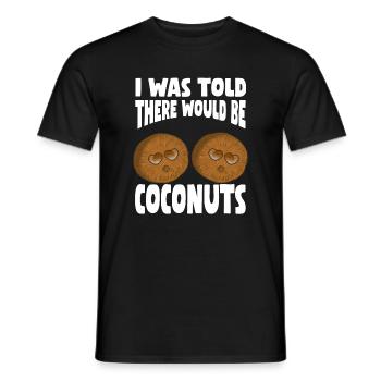 Funny Coconut Shirt - Men's T-Shirt - black - Front - AI Model Male 178 light (178cm)