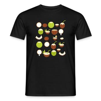 Retro Coconut Design - Men's T-Shirt - black - Front - AI Model Male 178 light (178cm)