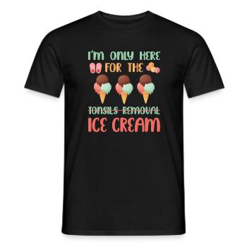 MaTonsillectomy Surgery And Ice Cream - Men's T-Shirt - black - Front - AI Model Male 178 light (178cm)