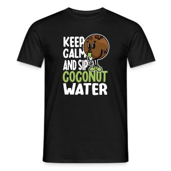 Coconut Water Humor - Men's T-Shirt - black - Front - AI Model Male 178 light (178cm)