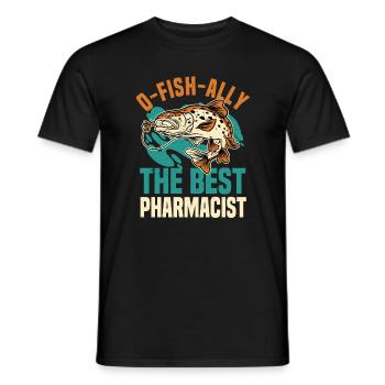 Pharmacists and anglers - Men's T-Shirt - black - Front - AI Model Male 178 light (178cm)