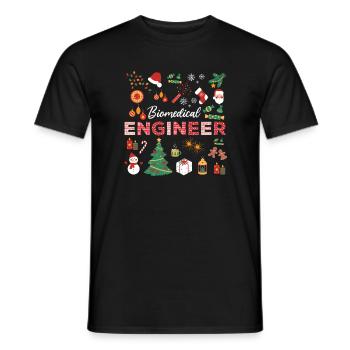 studenChristmas gift for biomedical engineers - Men's T-Shirt - black - Front - AI Model Male 178 light (178cm)
