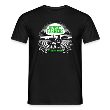 Farmers protest no food no food - Men's T-Shirt - black - Front - AI Model Male 178 light (178cm)