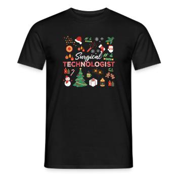 Chirurgisch-technischer Assistent Weihnachten - Männer T-Shirt - Schwarz - Vorne - AI Model Male 178 light (178cm)