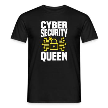 Reine de la cybersécurité - T-shirt homme - noir - Devant - AI Model Male 178 light (178cm)