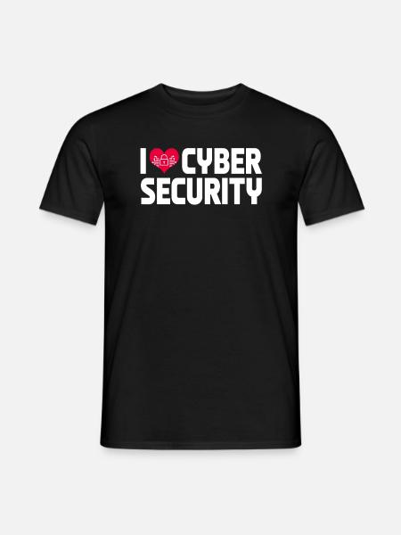 CyberI love cybersecurity - Men's T-Shirt - black