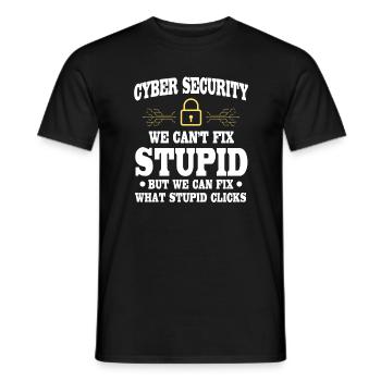 CybersiFunny Dicton de cybersécurité - T-shirt homme - noir - Devant - AI Model Male 178 light (178cm)